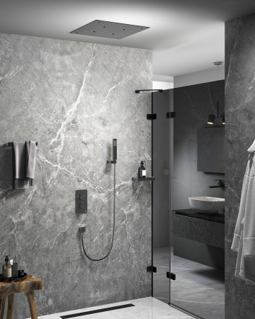 Душевая система встраиваемая с термостатом Timo Petruma SX-5029/18SM черное золото